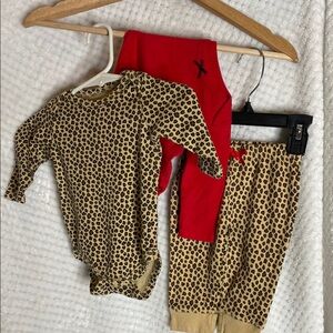 Leopard Print Baby Outfit Set